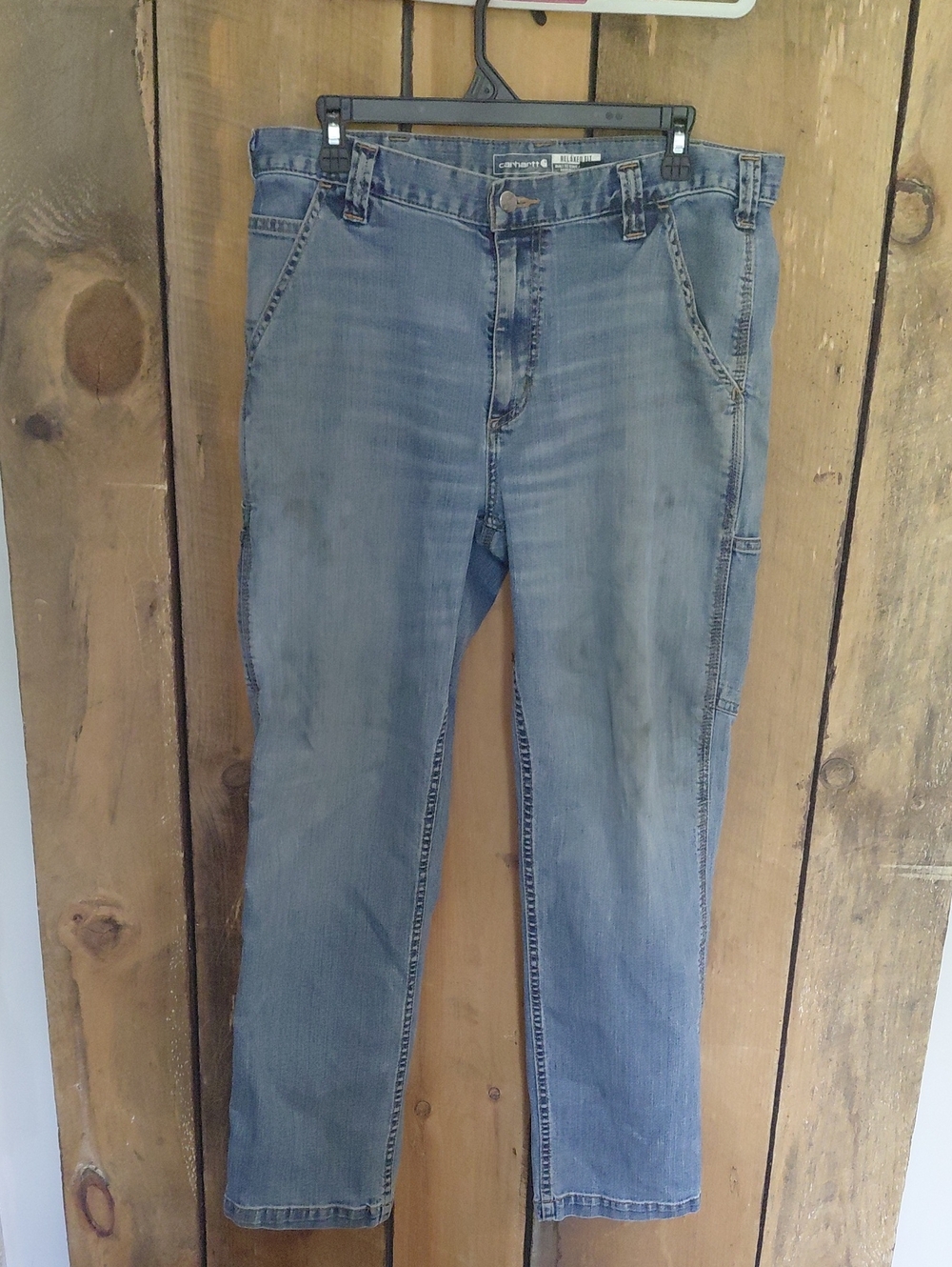 Carhartt 34X30 Men's Light Blue Relaxed Jeans
